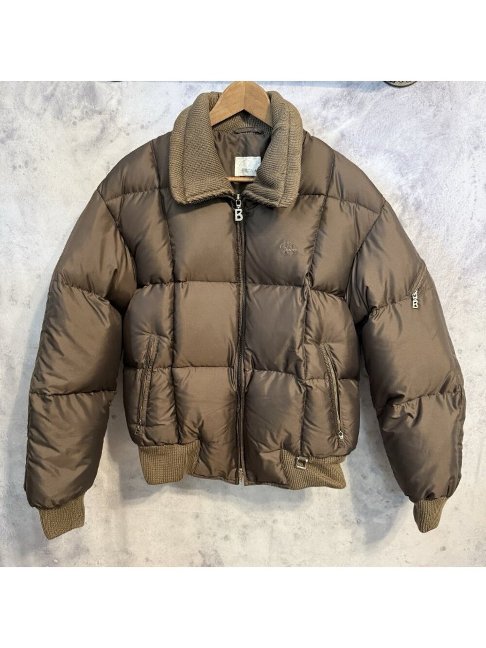 Bogner Goose Down Jacket Brown Quilted Puffer Womens Size 38